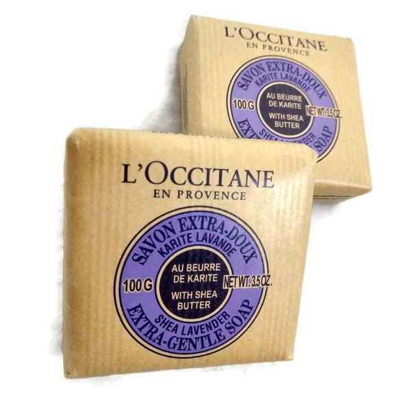 L'Occitane Shea Butter Lavender Bar Soap 100G X 2 NEW - Picture 1 of 5